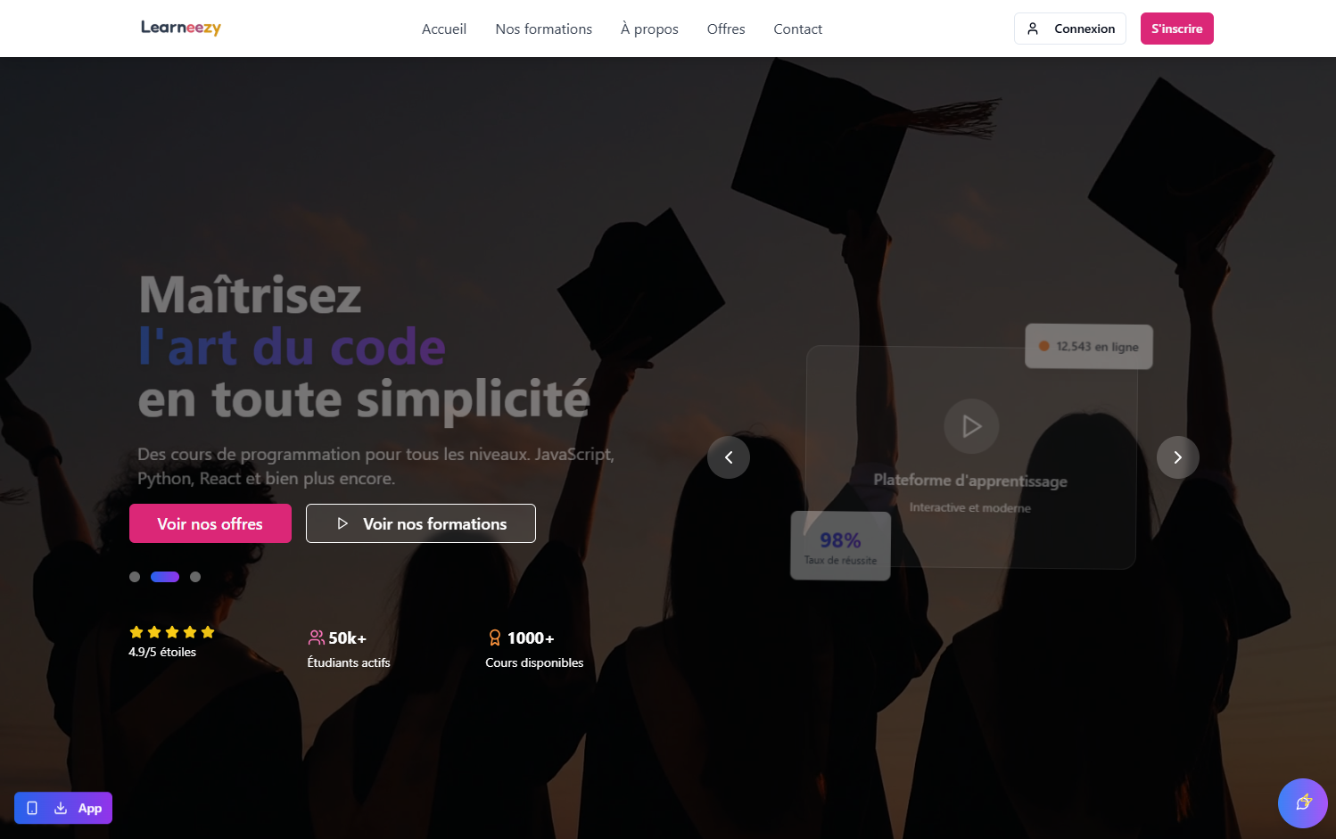 Aperçu du projet Learneezy